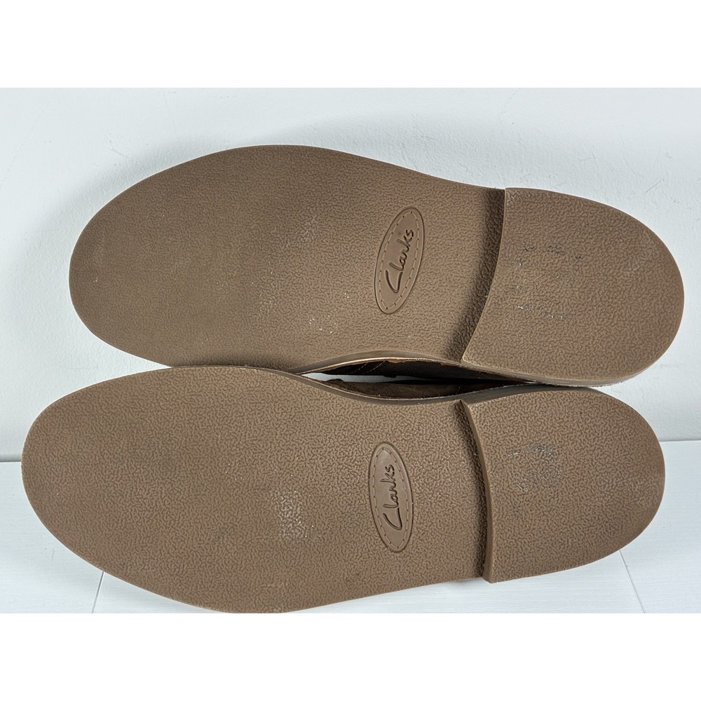 Clarks Men's Bushacre 2 Chukka Desert Boots Beeswax Brown Leather Size 10 Wide - Picture 6 of 7